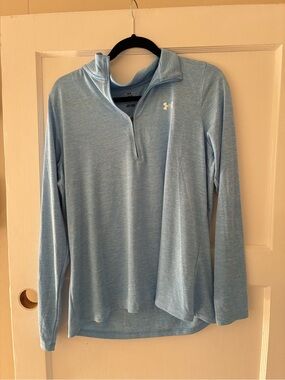 Under Armour Heather Sky Blue 1/4 Zip Performance Pullover